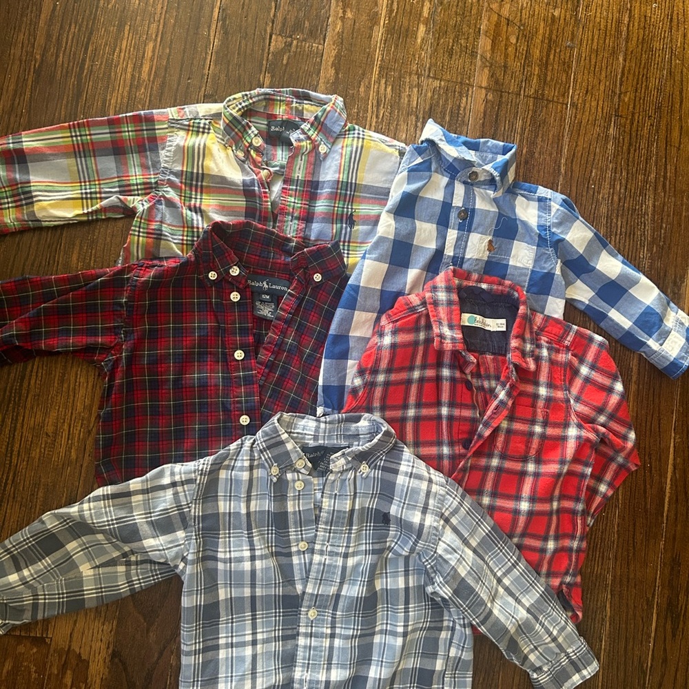 Polo by Ralph Lauren Kids Plaid Button Down Shirts - Multicolor